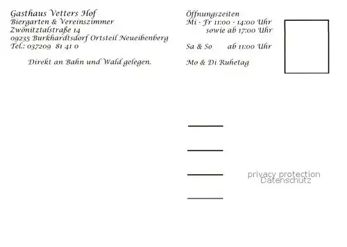 AK / Ansichtskarte Burkhardtsdorf Gasthaus Vetters Hof Burkhardtsdorf