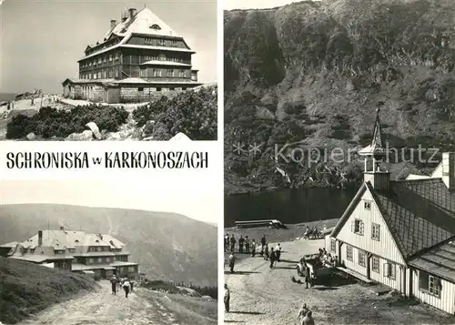 AK / Ansichtskarte Karkonosze Schroniska PTTK Na Szrenicy Strzecha Akademicka Samotnia Karkonosze