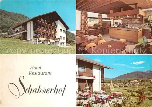 AK / Ansichtskarte Bressanone Hotel Restaurant Schabserhof Gaststube Terrasse Bressanone