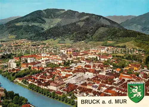 AK / Ansichtskarte Bruck_Mur Fliegeraufnahme mit Madereck Bruck_Mur