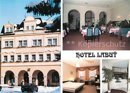 AK / Ansichtskarte Vrchlabi Hotel Labut Gastraum Gaestezimmer Vrchlabi
