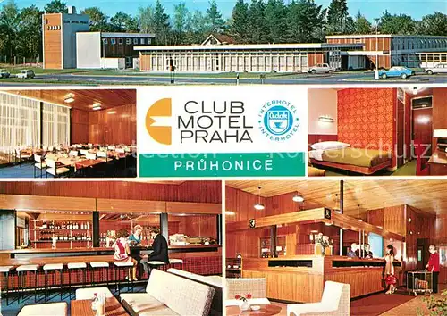 AK / Ansichtskarte Pruhonice Club Motel Praha Speisesaal Bar Zimmer Rezeption Pruhonice