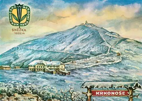 AK / Ansichtskarte Krkonose Narodni Park Snezka Krkonose