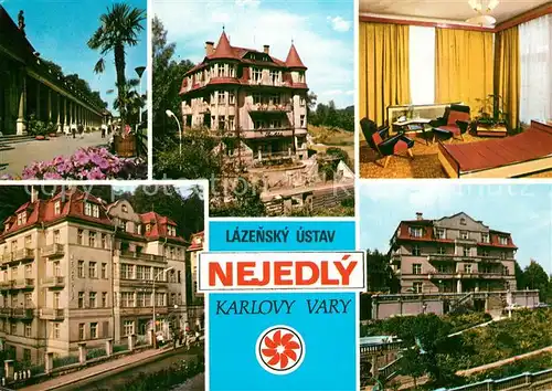 AK / Ansichtskarte Karlovy_Vary Lazensky ustav Nejedly Ubytovac domy Fucik a Dimitrov Karlovy Vary