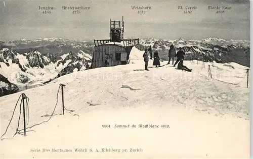 Chamonix Sommet du Montblanc Bergsteiger Hochgebirge Chamonix