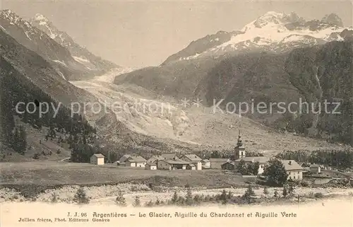 Argentieres_Seine et Marne Le Glacier Aiguille du Chardonnet et Aiguille Verte Argentieres