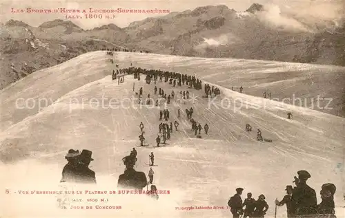 Superbagneres Panorama du plateau en hiver Sports d hiver Alpes Francaises Superbagneres