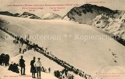 Luchon_Superbagneres Sports d Hiver Piste de Saut en Ski Jour de Concours Alpes Francaises 