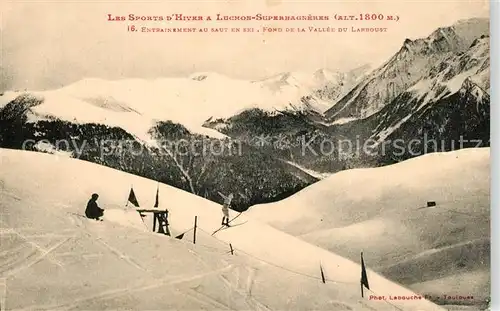 Luchon_Superbagneres Sports d Hiver Entrainement au Saut en ski Alpes Francaises 