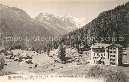 Trelechamp Hotel du Col des Montets et le Mont Blanc Alpes Trelechamp