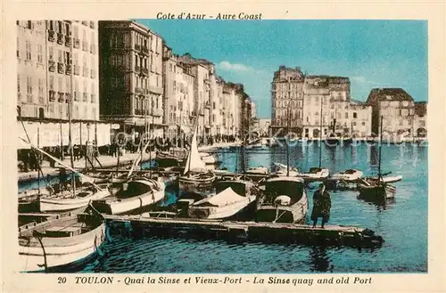 Toulon_Var Quai la Sinse et vieux port bateaux Toulon_Var