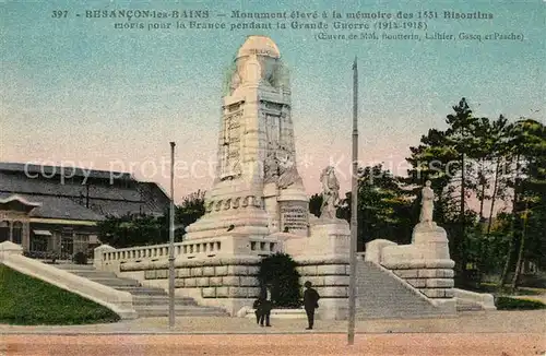 Besancon_les_Bains Monument a la memoire de la Grande Guerre 1914   1918 Besancon_les_Bains