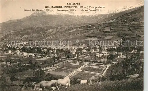 Barcelonnette Vue generale et les Alpes Barcelonnette