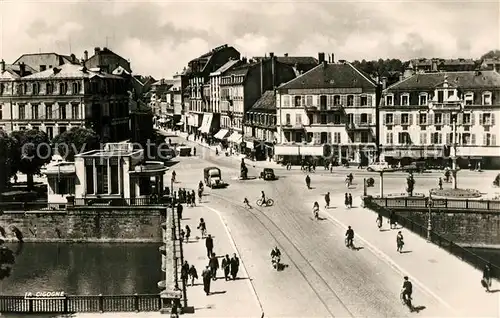 AK / Ansichtskarte Belfort_Alsace Pont sur la Savoureuse Place Corbis et faubourg de France Belfort Alsace