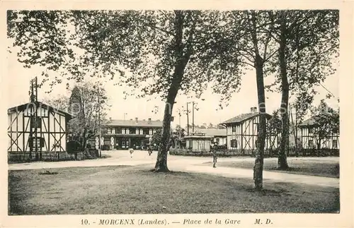 AK / Ansichtskarte Morcenx Place de la Gare Bahnhofsplatz Morcenx