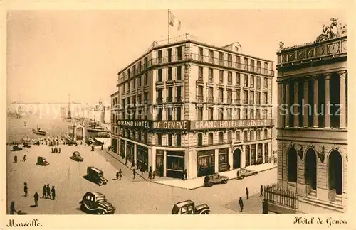 AK / Ansichtskarte Marseille_Bouches du Rhone Grand Hotel de Geneve Illustration Marseille