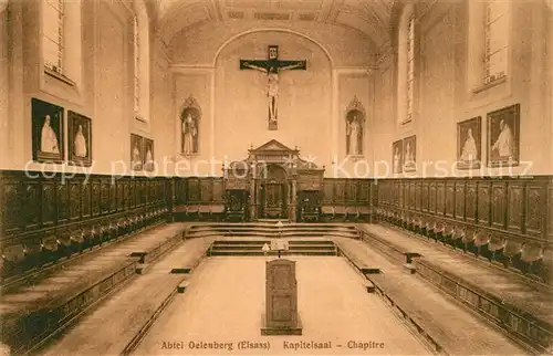 AK / Ansichtskarte Oelenberg_Elsass Abtei Kapitelsaal Chapitre Oelenberg_Elsass