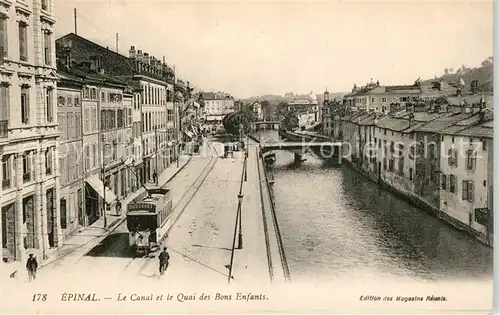 AK / Ansichtskarte Epinal_Vosges Le Canal et le Quai des Bons Enfants Epinal Vosges