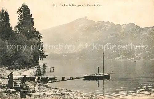 AK / Ansichtskarte Aix les Bains Lac du Bourget et la Dent du Chat Alpes Aix les Bains