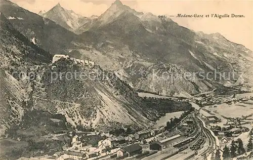 AK / Ansichtskarte Modane_Gare Panorama Aiguille Doran Modane Gare