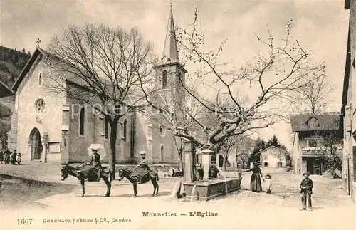 AK / Ansichtskarte Monnetier Mornex Eglise Fontaine Kirche Brunnen Monnetier Mornex