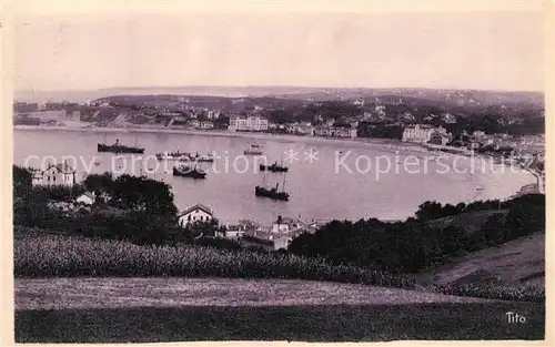 AK / Ansichtskarte Saint Jean de Luz Vue generale de la Baie prise de Ciboure Saint Jean de Luz