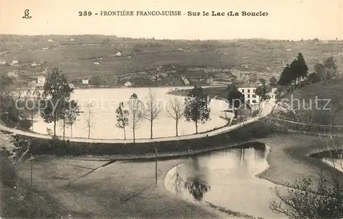 AK / Ansichtskarte Besancon_Doubs Frontiere Franco Suisse Sur le Lac La Boucle Besancon Doubs