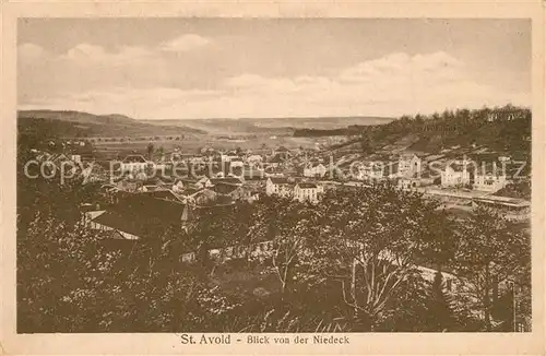 AK / Ansichtskarte Saint Avold Panorama Blick von der Niedeck Saint Avold