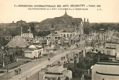 AK / Ansichtskarte Paris Exposition Internationale des Arts Decoratifs Pont Alexandre Grand Palais Paris