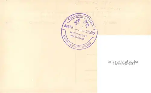 AK / Ansichtskarte Hartmannswillerkopf Autel de la Patrie Hartmannswillerkopf