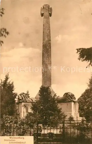 AK / Ansichtskarte Weissenburg_Elsass Deutsches Armeedenkmal Weissenburg Elsass