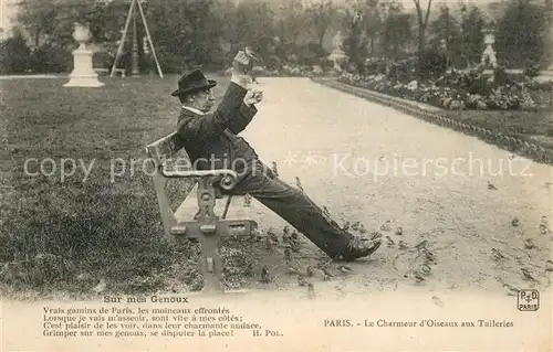 AK / Ansichtskarte Paris Le Charmeur d Oiseaux aux Tuileries Paris