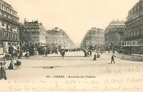 AK / Ansichtskarte Paris Avenue de l Opera Paris