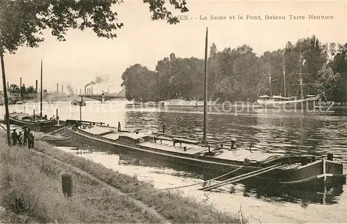 AK / Ansichtskarte Suresnes La Seine et le Pont Bateau Terre Neuvien Suresnes