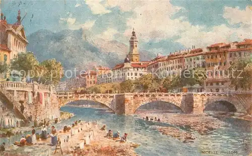 AK / Ansichtskarte Nice_Alpes_Maritimes Le Paillon Carte Postale Tuck Dessin Kuenstlerkarte Nice_Alpes_Maritimes