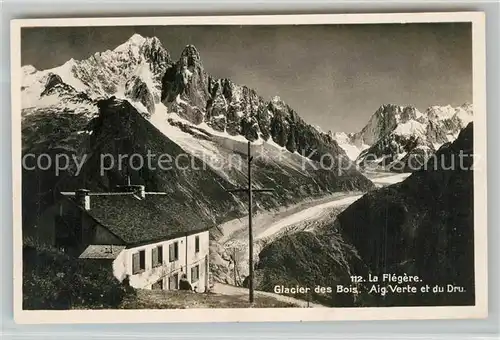 AK / Ansichtskarte La_Flegere Glacier des Bois Aiguilles Verte et du Dru 
