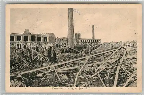 AK / Ansichtskarte Lille_Nord Explosion le 11 Janvier 1916 Truemmer 1. Weltkrieg Lille_Nord