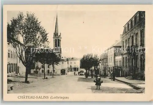 AK / Ansichtskarte Chateau Salins Rue principale Eglise Chateau Salins