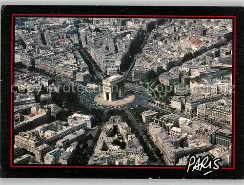 AK / Ansichtskarte Paris Place de l Etoile Arc de Triomphe vue aerienne Paris