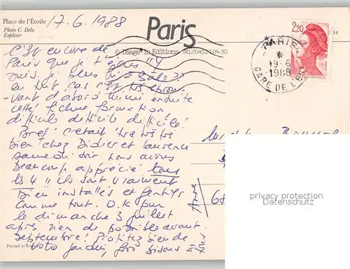 AK / Ansichtskarte Paris Place de l Etoile Arc de Triomphe vue aerienne Paris