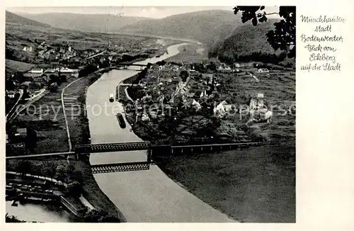 AK / Ansichtskarte Bodenwerder Blick vom Eckberg auf die Muenchhausenstadt an der Oberweser Bodenwerder