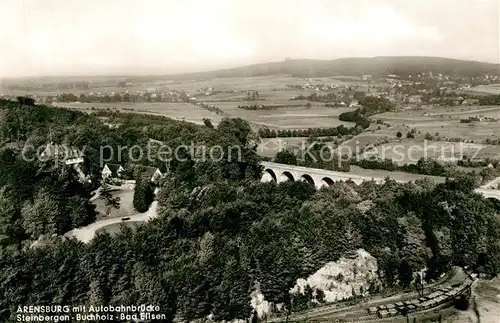 AK / Ansichtskarte Steinbergen Schloss Arensburg Autobahnbrueck Landschaftspanorama Steinbergen