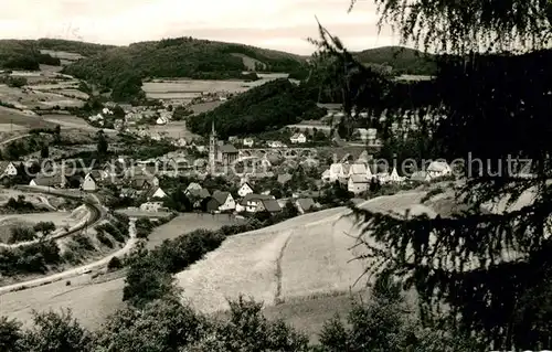 AK / Ansichtskarte Hartenrod_Gladenbach Panorama Erholungsort am Fusse des Schelderwaldes Hartenrod_Gladenbach