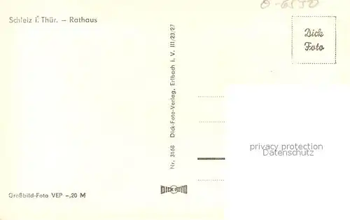 AK / Ansichtskarte Schleiz Rathaus Brunnen Schleiz