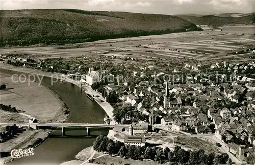 AK / Ansichtskarte Holzminden_Weser Fliegeraufnahme Holzminden Weser