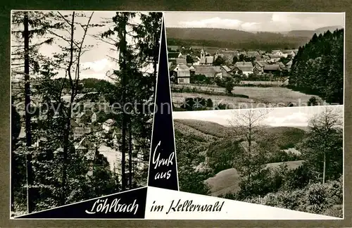 AK / Ansichtskarte Loehlbach Teilansichten Landschaftspanorama Kellerwald Loehlbach