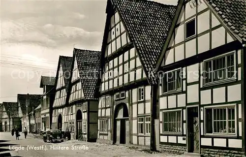 AK / Ansichtskarte Luedge_Westfalen Hintere Strasse Fachwerkhaeuser Luedge_Westfalen