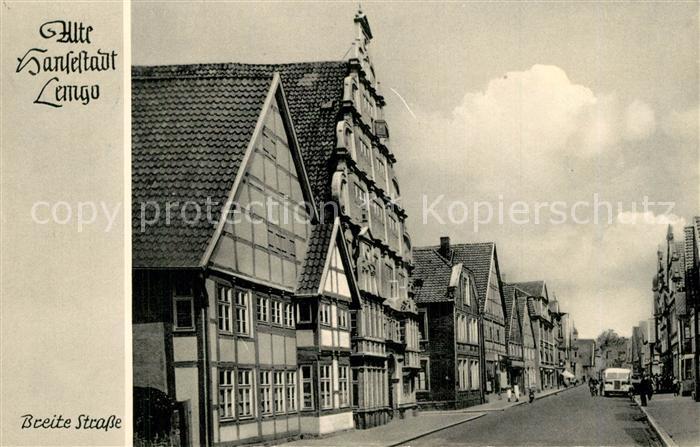 AK / Ansichtskarte Lemgo Breite Strasse Fachwerkhaeuser Alte Hansestadt ...