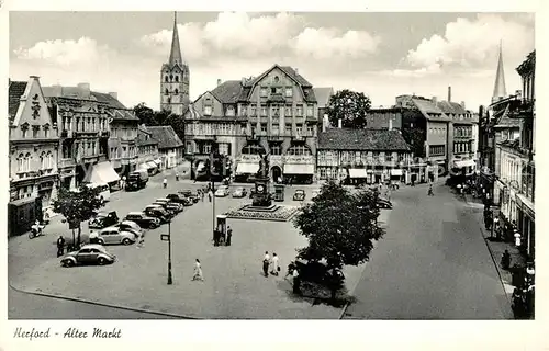 AK / Ansichtskarte Herford Alter Markt Denkmal Herford