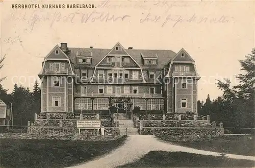 AK / Ansichtskarte Ilmenau_Thueringen Berghotel Kurhaus Gabelbach Ilmenau Thueringen